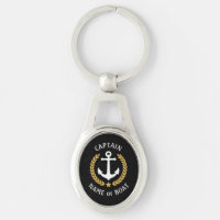 Nom du bateau capitaine Ancre Gold Style Laurel Me