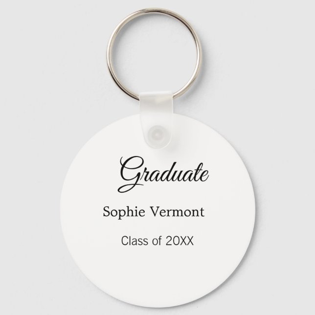 Porte-clés Nom du diplômé promotion 20XX félicitations minima (Recto)