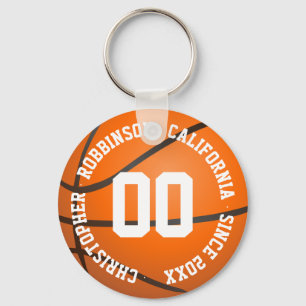 Porte-clés Nom du joueur de basket-ball personnalisé