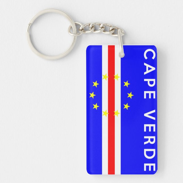 Porte-clés nom du symbole du pays cape verde (Devant)