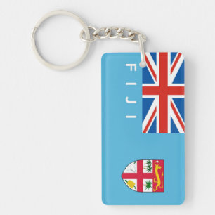 Porte-clés nom du texte de l'indicateur de pays de fiji