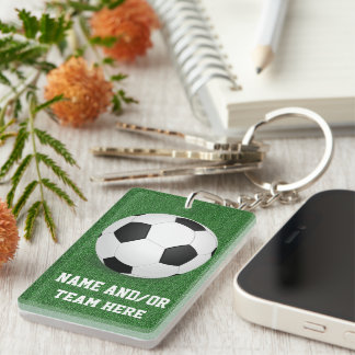Porte-clés Nom/équipe de la balle de football personnalisée