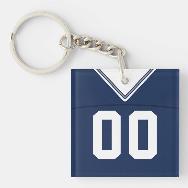 Porte-clés Nom et numéro Clavier Jersey, Football LAX (Devant)