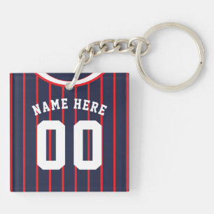 Porte-clés Nom et numéro Clavier Jersey, softball de baseball