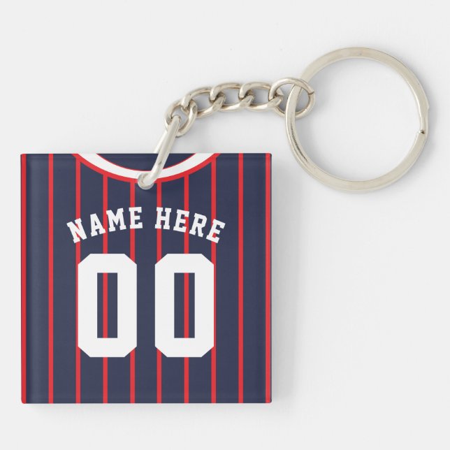 Porte-clés Nom et numéro Clavier Jersey, softball de baseball (Dos)