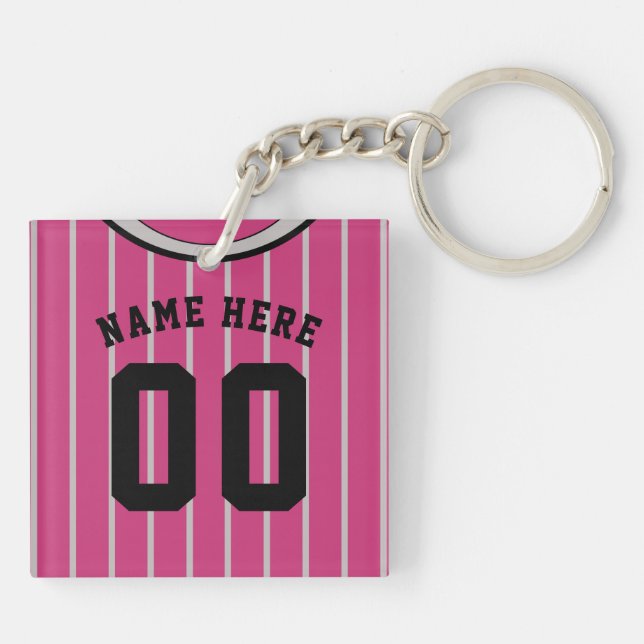 Porte-clés Nom et numéro Clavier Jersey, softball de baseball (Dos)