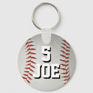 Porte-clés Nom et numéro de la chaîne de baseball personnalis