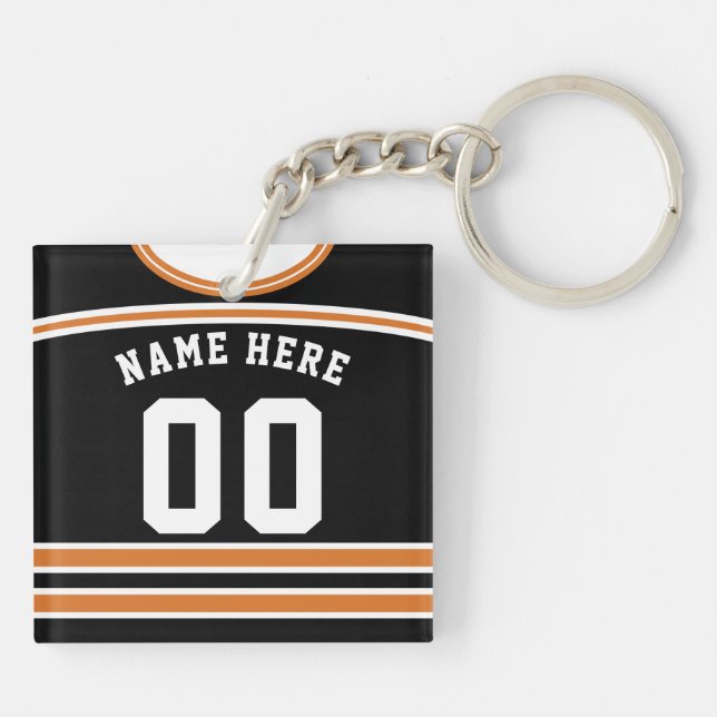 Porte-clés Nom et numéro Hockey Jersey Keyring, Lacrosse (Dos)