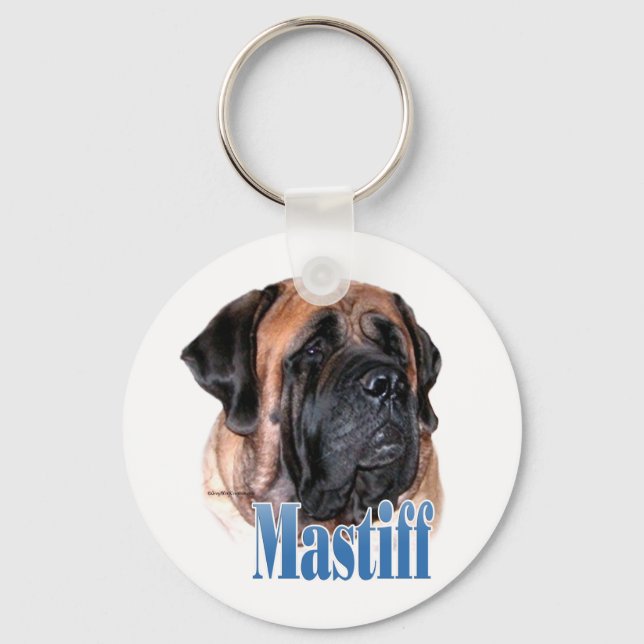 Porte-clés Nom Mastiff (abricot2) (Recto)