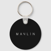 Nom modifiable minimaliste moderne | Noir & Blanc