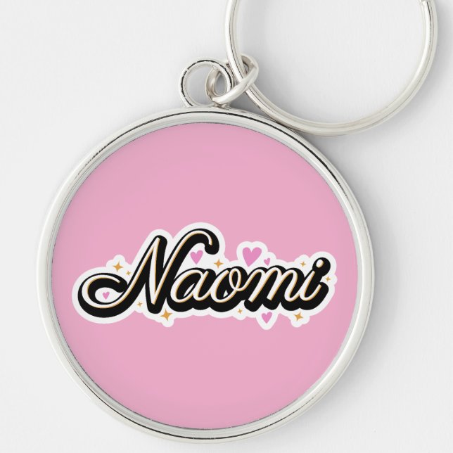 Porte-clés Nom Naomi joli design (Devant)