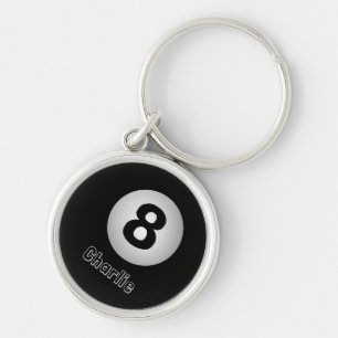 Porte-clés Nom personnalisé à 8 balles