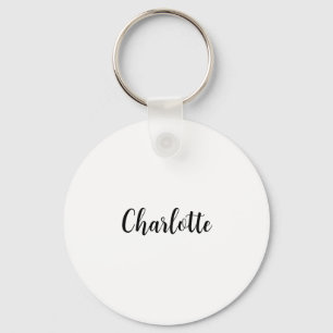 Porte-clés Nom personnalisé avec papillon rose