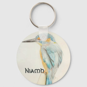 Porte-clés Nom personnalisé Belle bague de clé d'oiseau