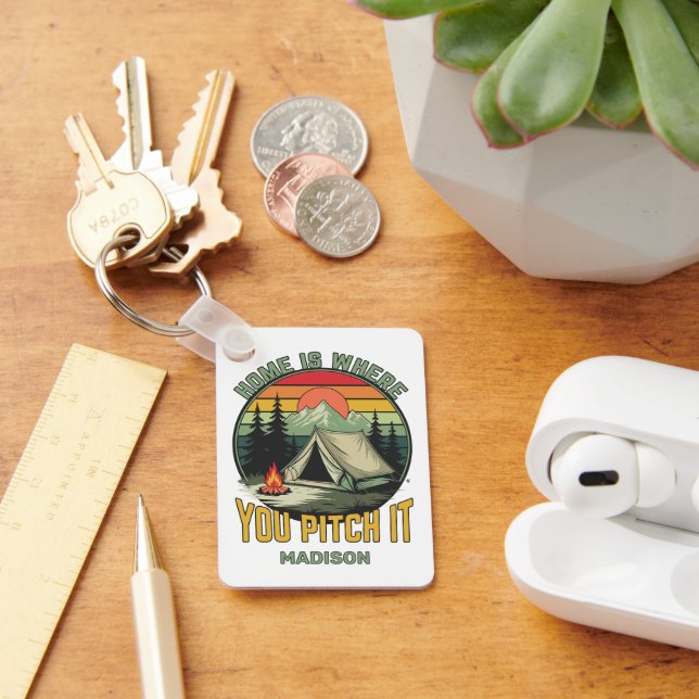 Porte-clés Nom personnalisé Camping (Bureau)