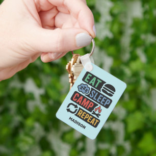 Porte-clés Nom personnalisé Camping