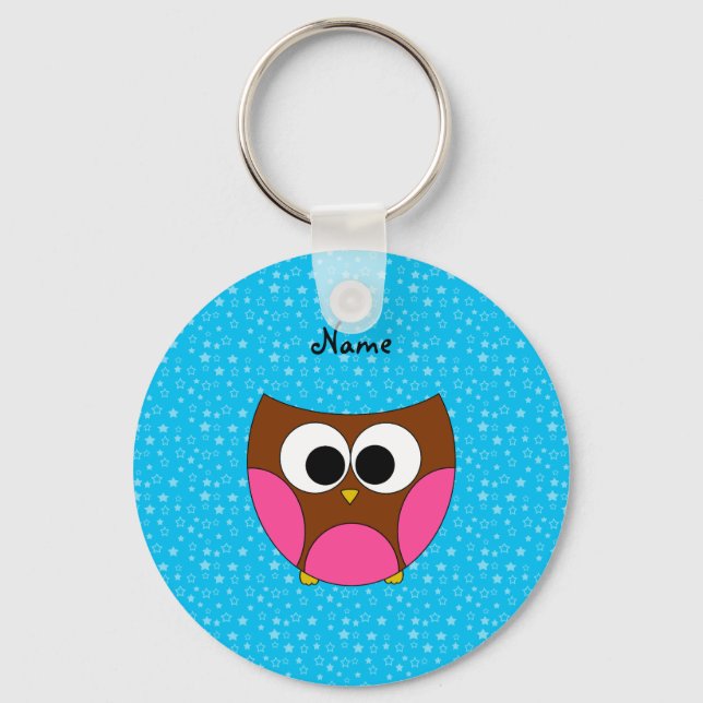 Porte-clés Nom personnalisé chouette chouette (Recto)