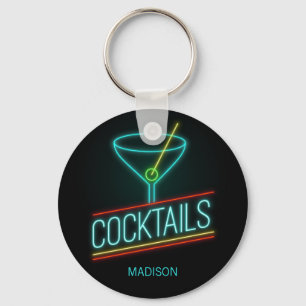 Porte-clés Nom personnalisé COCKTAILS