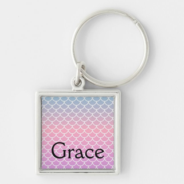 Porte-clés Nom personnalisé de la sirène porte - clé - Grace (Devant)