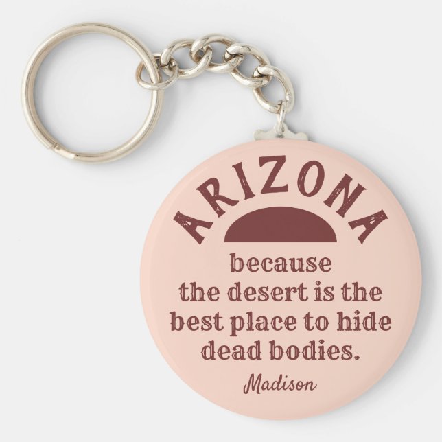 Porte-clés Nom personnalisé drôle ARIZONA (Devant)
