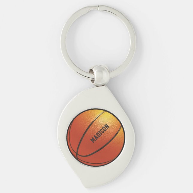 Porte-clés Nom personnalisé du basket-ball (Devant)