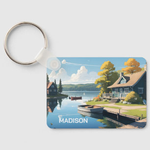 Porte-clés Nom personnalisé Finlande Nature Illustration