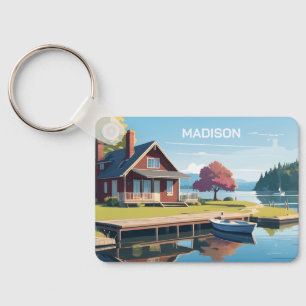 Porte-clés Nom personnalisé Finlande Nature Illustration