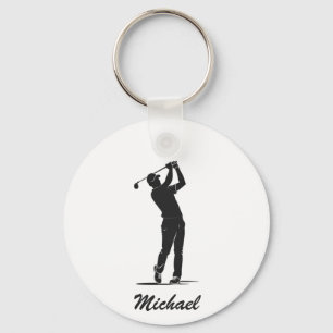 Porte-clés Nom personnalisé Golf Player Golfer Golf