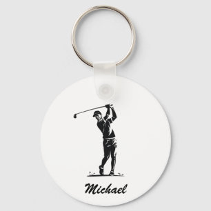 Porte-clés Nom personnalisé Golf Player Golfer Golf
