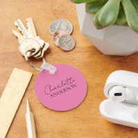 Nom personnalisé minimaliste élégant rose