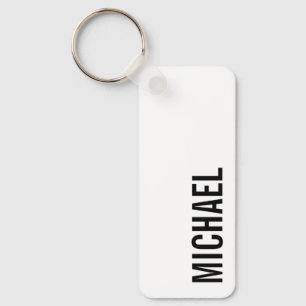 Porte-clés Nom personnalisé minimaliste moderne