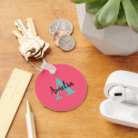 Porte-clés Nom personnalisé Monogramme<br><div class="desc">Personnalisez votre porte - clé monogramme avec votre nom et votre initiale.</div>