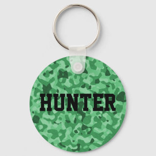 Porte-clés Nom personnalisé Motif de camo militaire vert