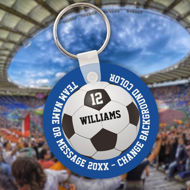 Porte-clés Nom personnalisé Numéro de l'équipe Nom de l'équip (Custom Name Number Team Name Soccer Ball Keychain)