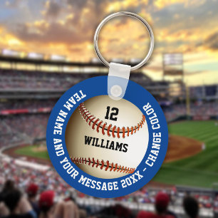 Porte-clés Nom personnalisé Numéro Équipe Nom Baseball