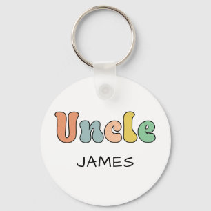 Porte-clés Nom personnalisé Oncle Retro Cadeau Oncle person