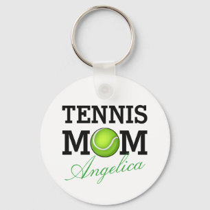 Porte-clés Nom personnalisé par maman de tennis