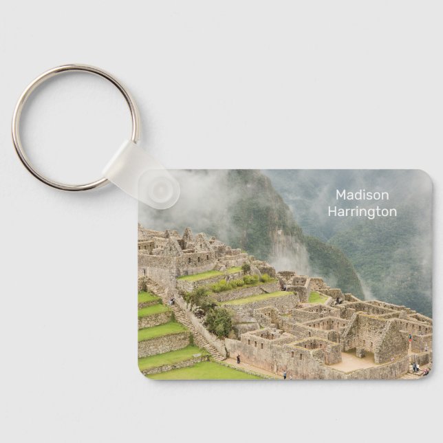 Porte-clés Nom personnalisé Pérou Machu Picchu (Verso)