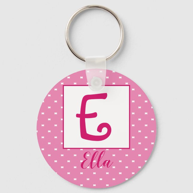 Porte-clés Nom personnalisé/ porte - clé initial (Recto)