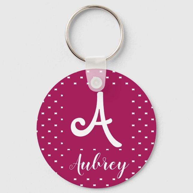 Porte-clés Nom personnalisé/ porte - clé initial (Recto)