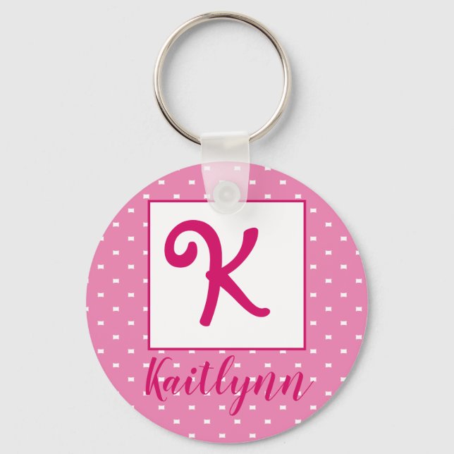 Porte-clés Nom personnalisé/ porte - clé initial (Recto)