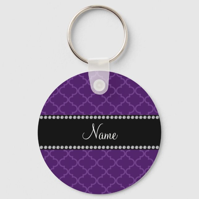 Porte-clés Nom personnalisé Purple marocain (Recto)