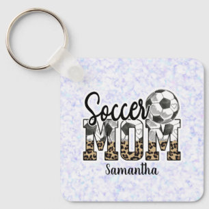 Porte-clés Nom personnalisé Soccer Maman   Fête des mères