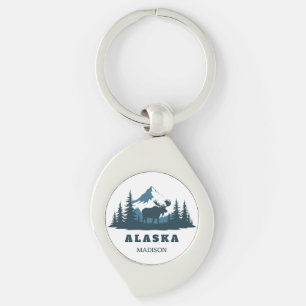 Porte-clés Nom personnalisé & Texte ALASKA