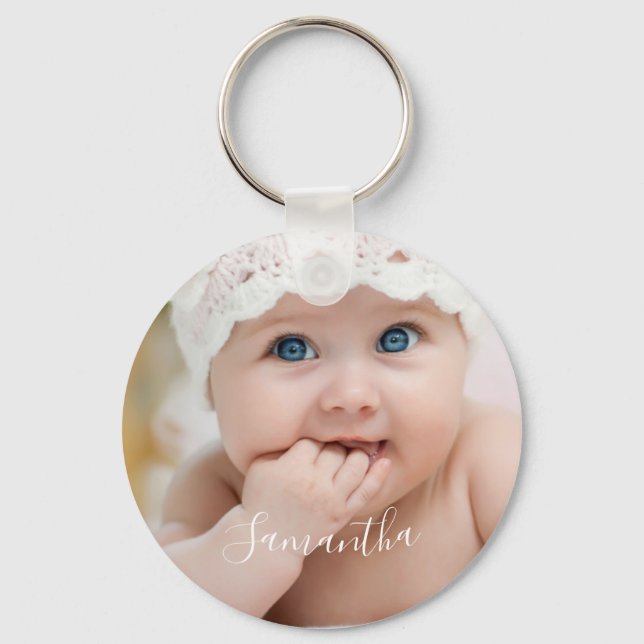 Porte-clés Nom photo du bébé (Recto)