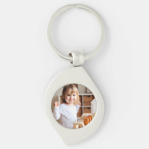 Porte-clés Nom photo et script de votre enfant