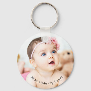 Porte-clés Nom photo personnalisé unique pour bébé