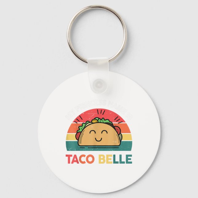 Porte-clés Nom Princesse Taco Belle Cinco Mayo Funny Mexicain (Recto)