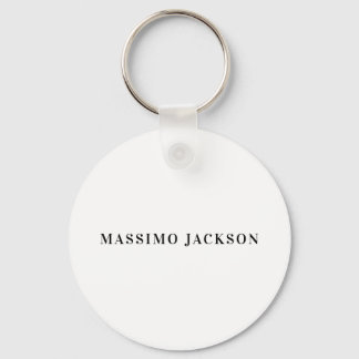 Porte-clés Nom propre Décoratif Minimaliste Simple Noir Blanc