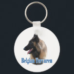 Porte-clés Nom Tervuren belge<br><div class="desc">Tervuren belge. Montrez votre race préférée de chien avec ce design. Simple,  mais élégant,  notre design comprend une image belge Tervuren portant le nom de la race.</div>